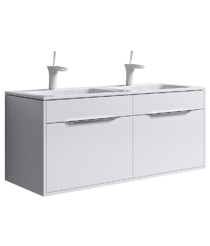 Тумба с умывальником AQWELLA Malaga 120 Белый Mal.01.12